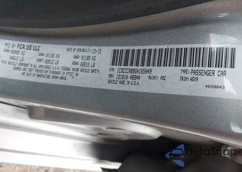 2016 Chrysler 200 Limited from USA, damaged, VIN 1C3CCCAB9GN165049